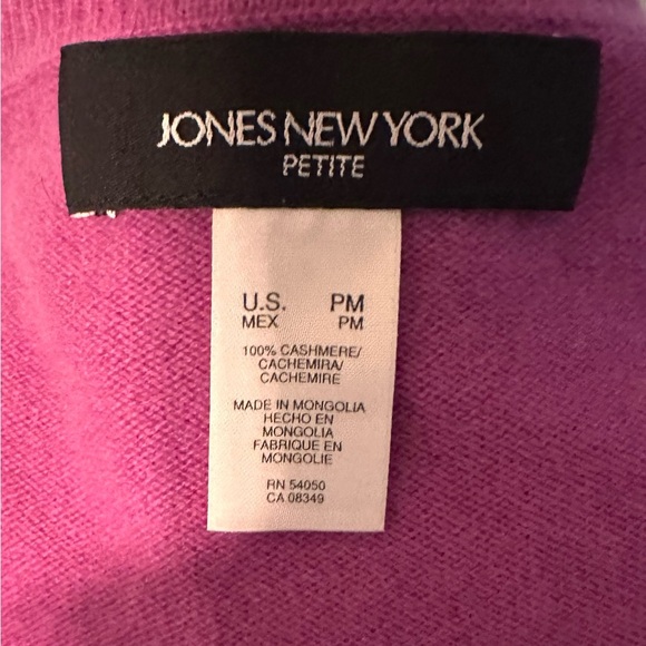Jones New York Luxe Cashmere Sweater – Rich Purple - Size Petite Medium - Picture 5 of 6